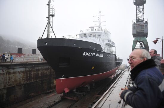 Viktor Faleyev hydrographic survey vessel floated out