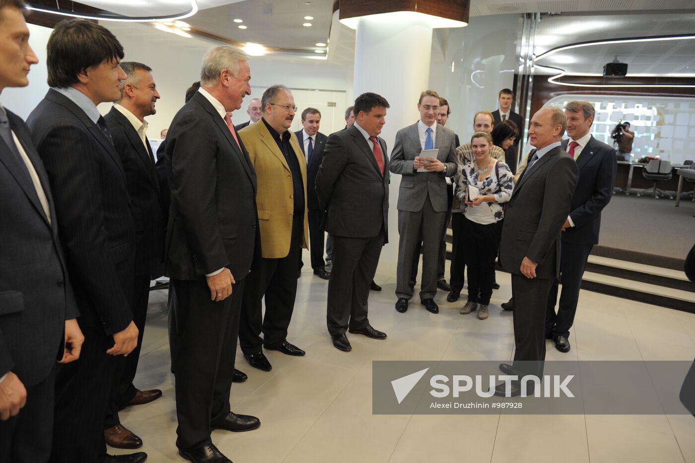 Vladimir Putin attends 170th anniversary Sberbank events