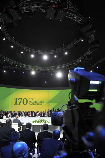 Vladimir Putin attends 170th anniversary Sberbank events