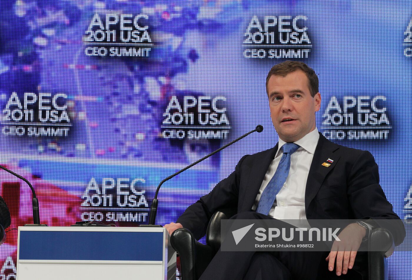 Dmitry Medvedev takes part in APEC Business summit