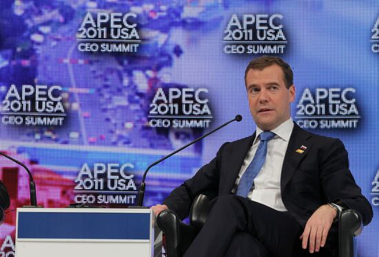 Dmitry Medvedev takes part in APEC Business summit