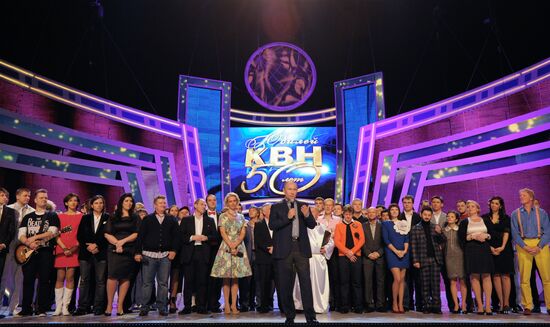 Vladimir Putin attends KVN humor show's 50th anniversary program