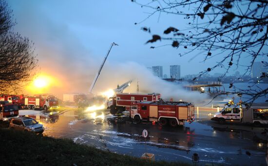 Fire onboard "Sergei Abramov" motor ship in Moscow