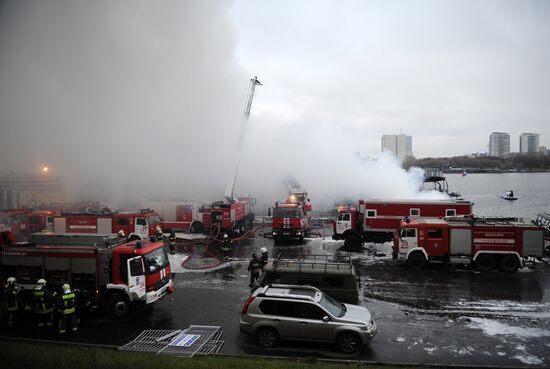 Fire onboard "Sergei Abramov" motor ship in Moscow