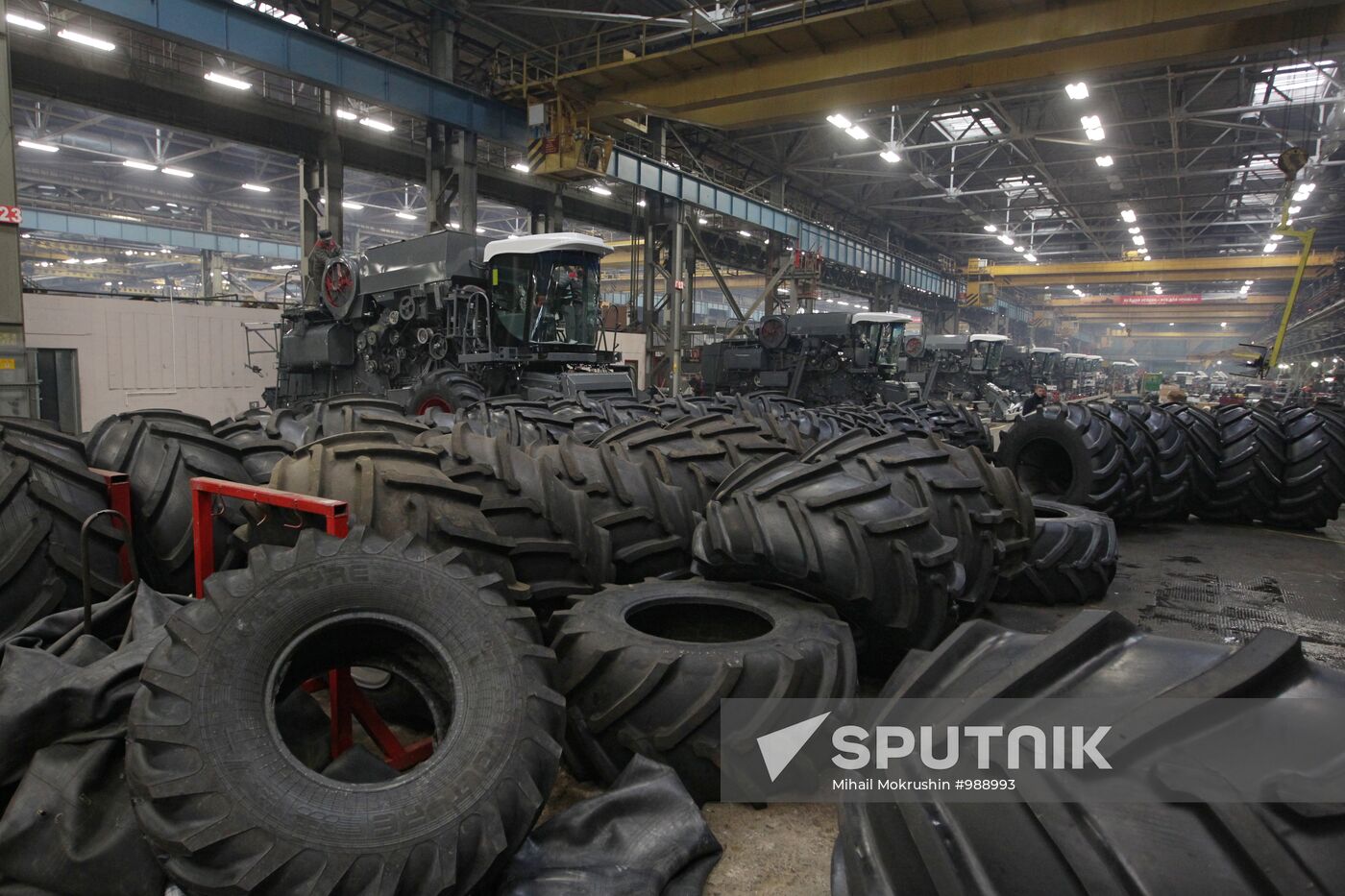 Rostselmash plant at work