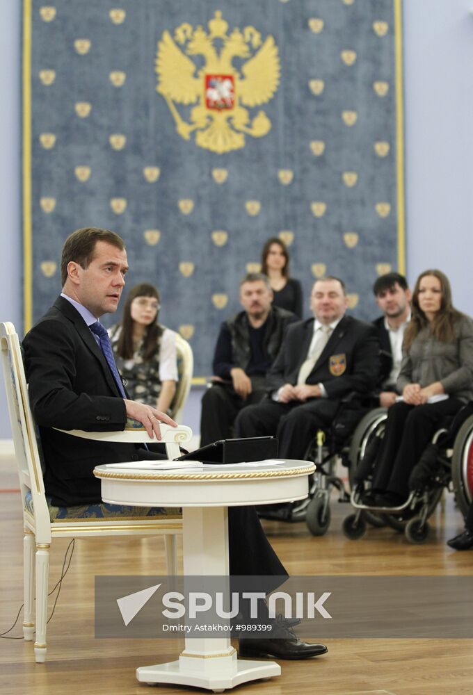 Dmitry Medvedev meets with people with disabilities