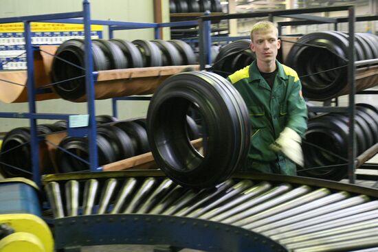 Production of automobile tires in Nizhnekamsk