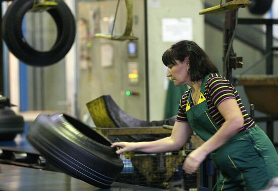 Production of automobile tires in Nizhnekamsk