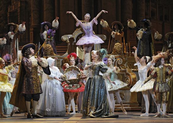 Rehearsal of ballet "Sleeping Beauty" ballet at Bolshoi Theatre