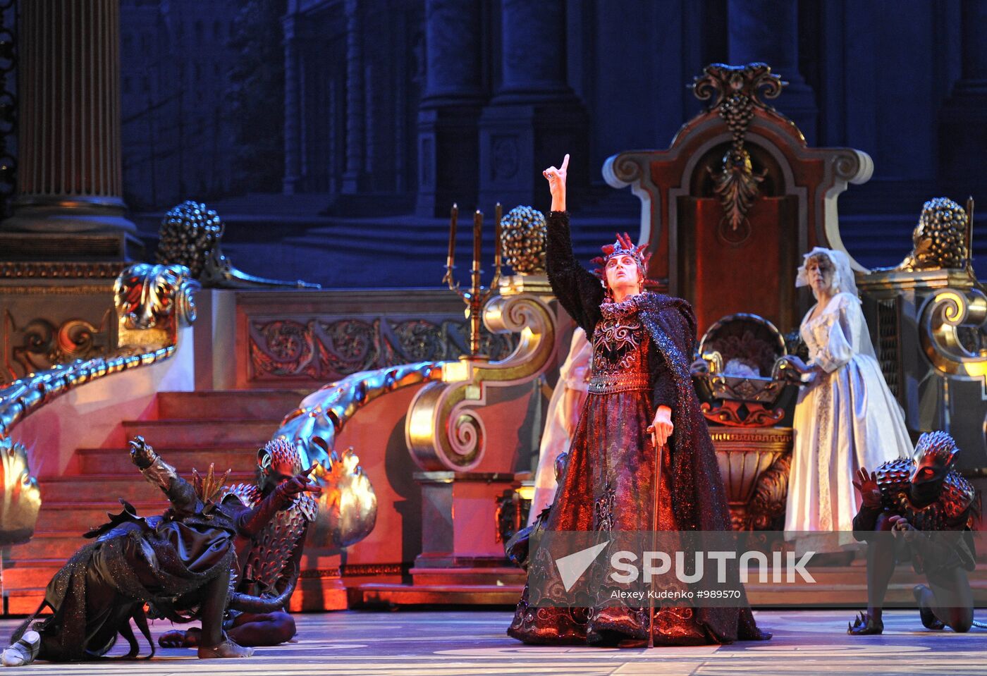 Rehearsal of ballet "Sleeping Beauty" ballet at Bolshoi Theatre
