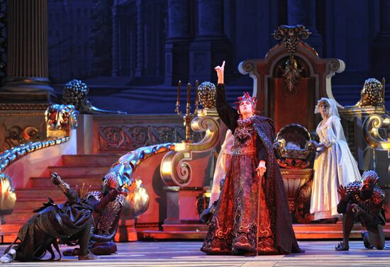 Rehearsal of ballet "Sleeping Beauty" ballet at Bolshoi Theatre