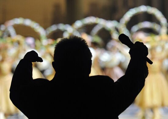 Rehearsal of ballet "Sleeping Beauty" ballet at Bolshoi Theatre