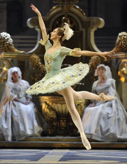 Rehearsal of ballet "Sleeping Beauty" ballet at Bolshoi Theatre