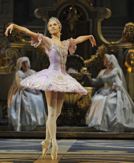 Rehearsal of ballet "Sleeping Beauty" ballet at Bolshoi Theatre