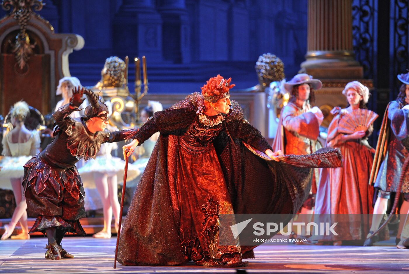 Rehearsal of ballet "Sleeping Beauty" ballet at Bolshoi Theatre