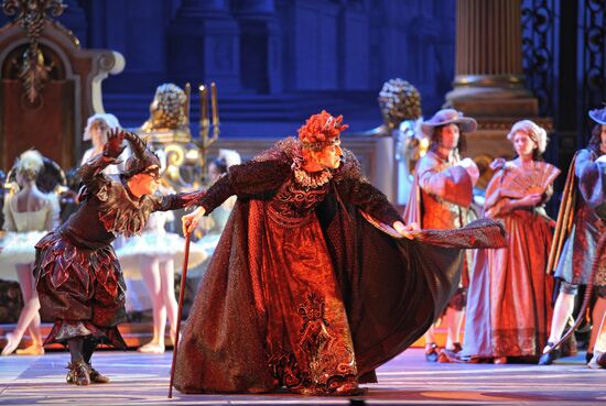 Rehearsal of ballet "Sleeping Beauty" ballet at Bolshoi Theatre