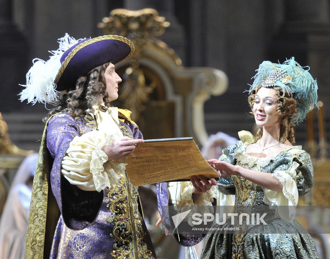 Rehearsal of ballet "Sleeping Beauty" ballet at Bolshoi Theatre