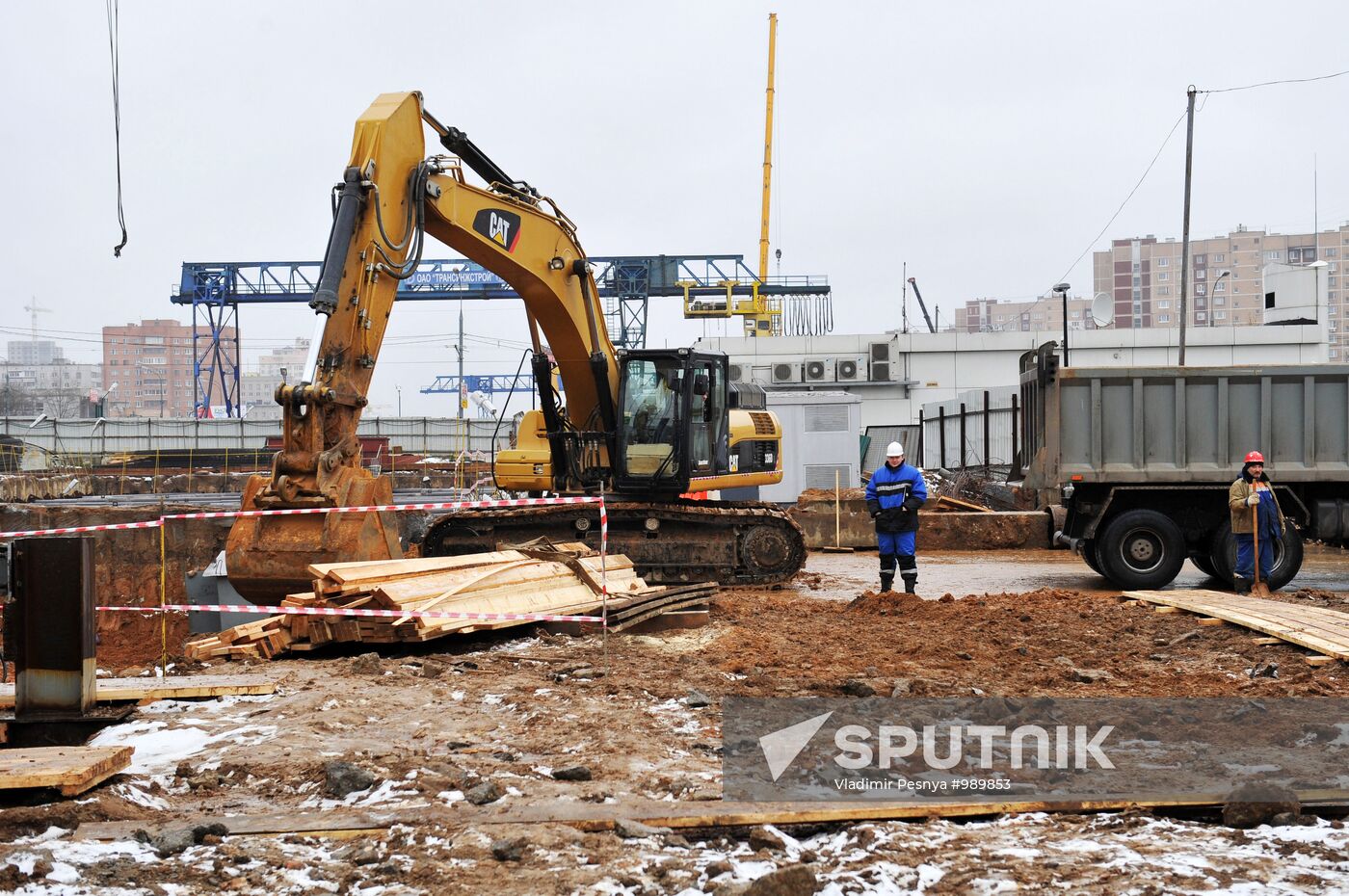 Moscow's Novokosino metro station construction site