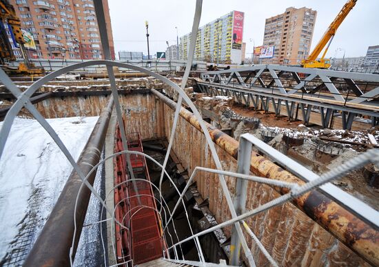 Moscow's Novokosino metro station construction site