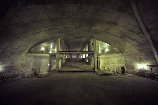 Moscow's Novokosino metro station construction site