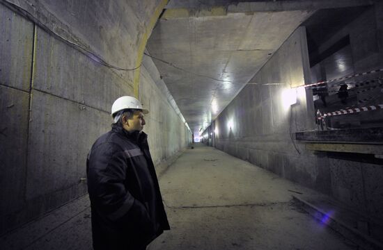 Moscow's Novokosino metro station construction site