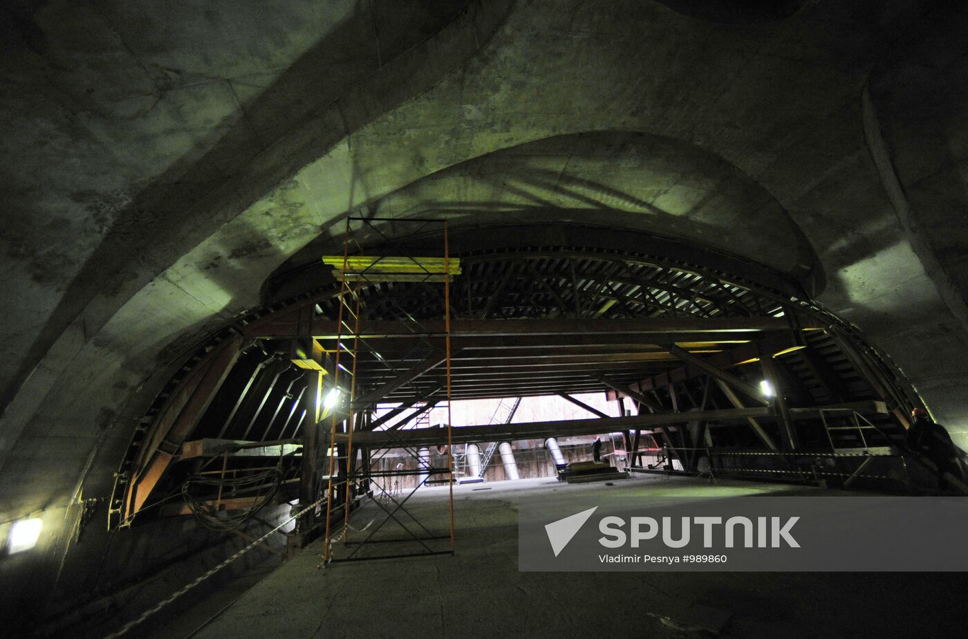 Moscow's Novokosino metro station construction site