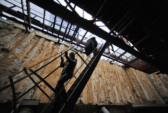 Moscow's Novokosino metro station construction site