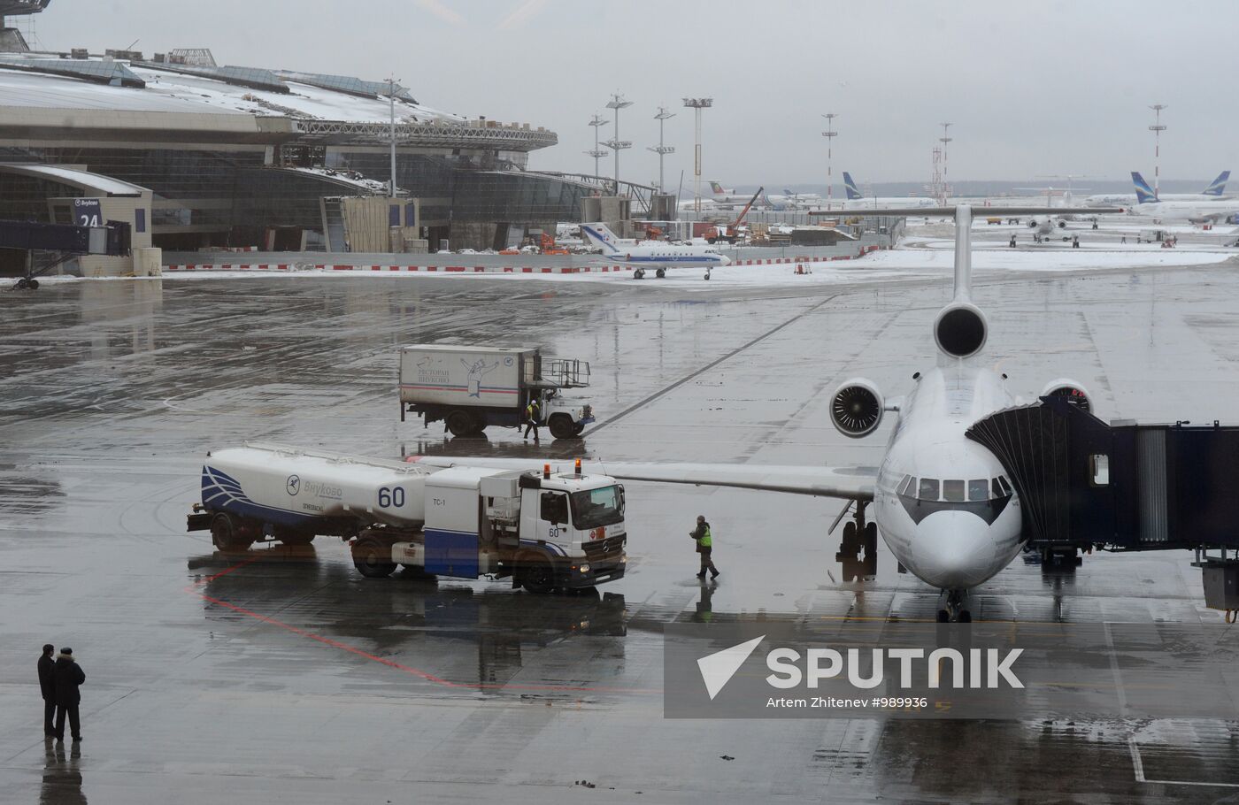 "Yak-42" airplane at Vnukovo international airport