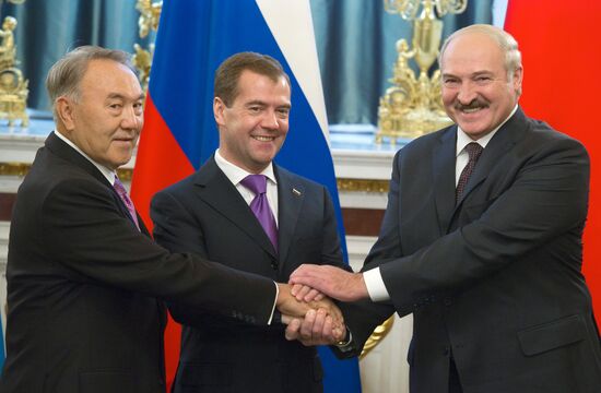 Russian, Belarusian, Kazakh presidents meet in the Kremlin