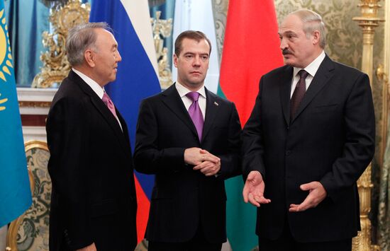 Russian, Belarusian, Kazakh presidents meet in the Kremlin