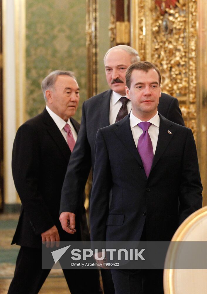 Russian, Belarusian, Kazakh presidents meet in the Kremlin