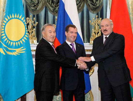 Russian, Belarusian, Kazakh presidents meet in the Kremlin