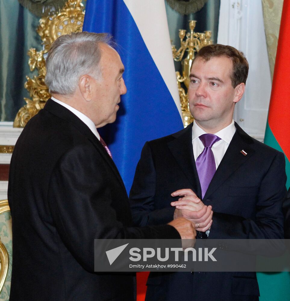 Russian, Belarusian, Kazakh presidents meet in the Kremlin