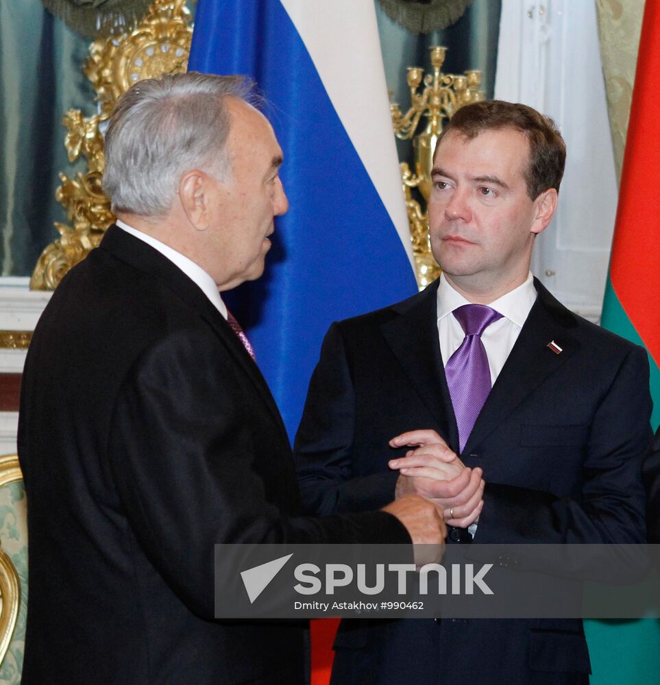 Russian, Belarusian, Kazakh presidents meet in the Kremlin