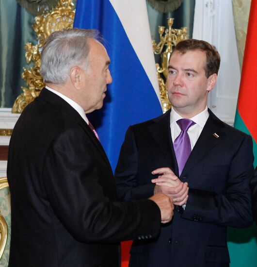 Russian, Belarusian, Kazakh presidents meet in the Kremlin