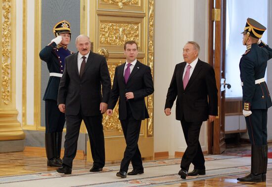 Russian, Belarusian, Kazakh presidents meet in the Kremlin