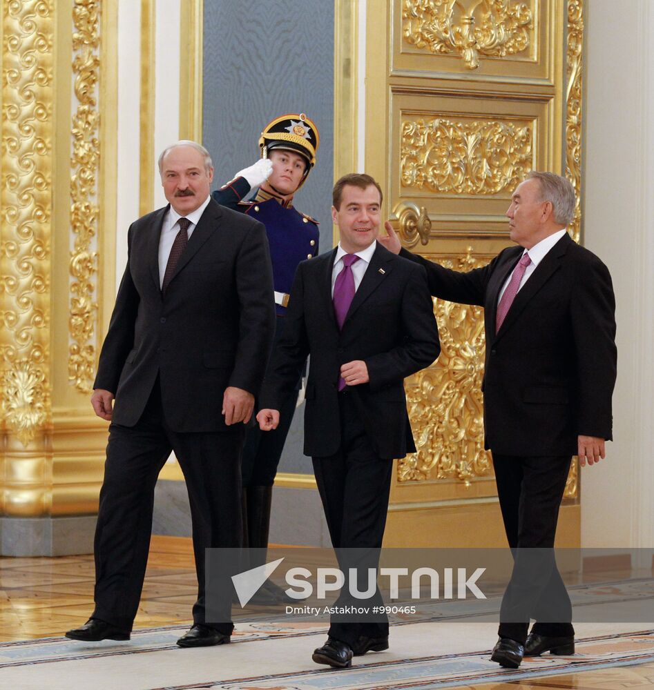 Russian, Belarusian, Kazakh presidents meet in the Kremlin