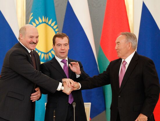 Russian, Belarusian, Kazakh presidents meet in the Kremlin
