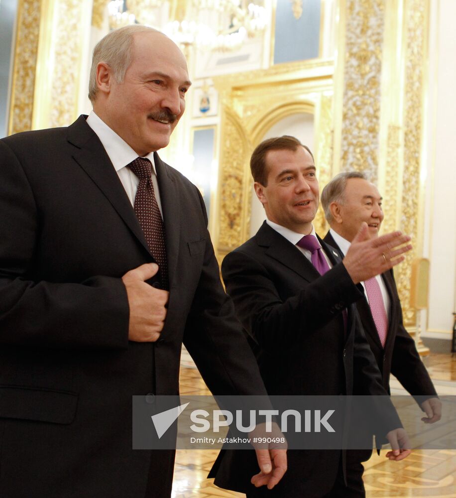 Russian, Belarusian, Kazakh presidents meet in the Kremlin