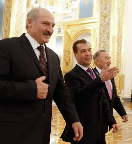 Russian, Belarusian, Kazakh presidents meet in the Kremlin