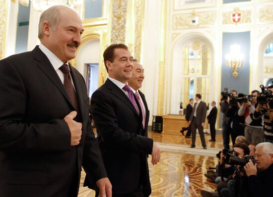 Russian, Belarusian, Kazakh presidents meet in the Kremlin
