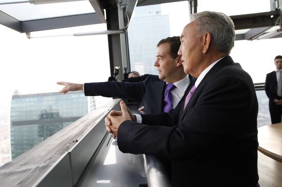 Russian, Belarusian, Kazakh presidents visit Federation Tower