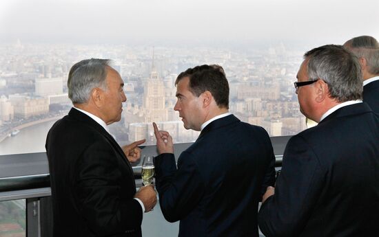 Russian, Belarusian, Kazakh presidents visit Federation Tower