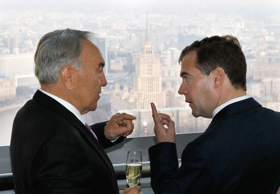 Russian, Belarusian, Kazakh presidents visit Federation Tower