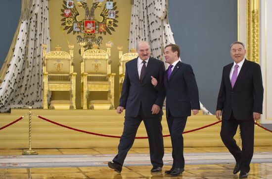 Russian, Belarusian, Kazakh presidents meet in the Kremlin