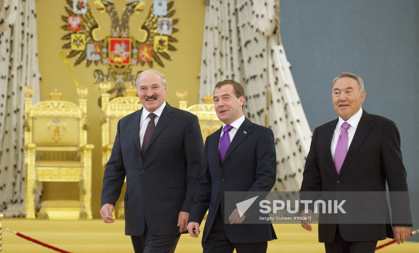 Russian, Belarusian, Kazakh presidents meet in the Kremlin