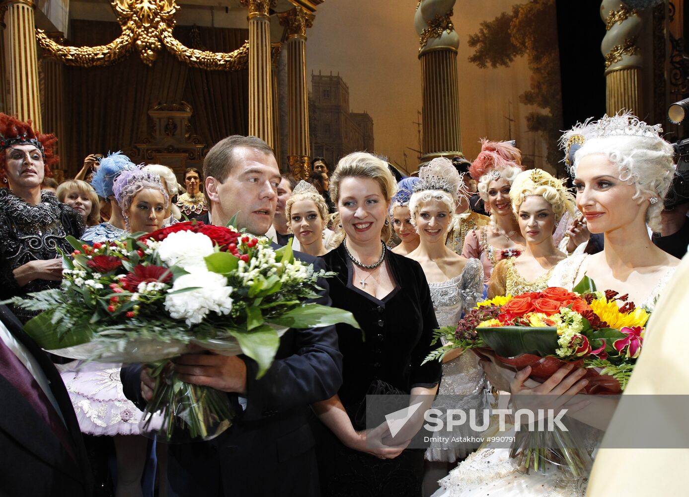 D. Medvedev and N. Nazarbayev at "Sleeping Beauty" premiere