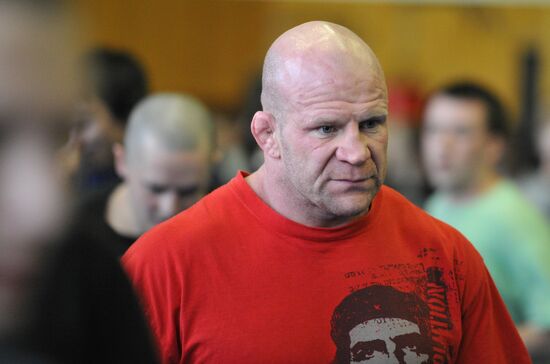 American martial arts fighter Jeff Monson master class in Moscow