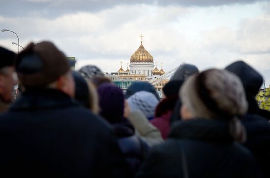 Moscow Mayor meets with believers at Christ the Savior Cathedral