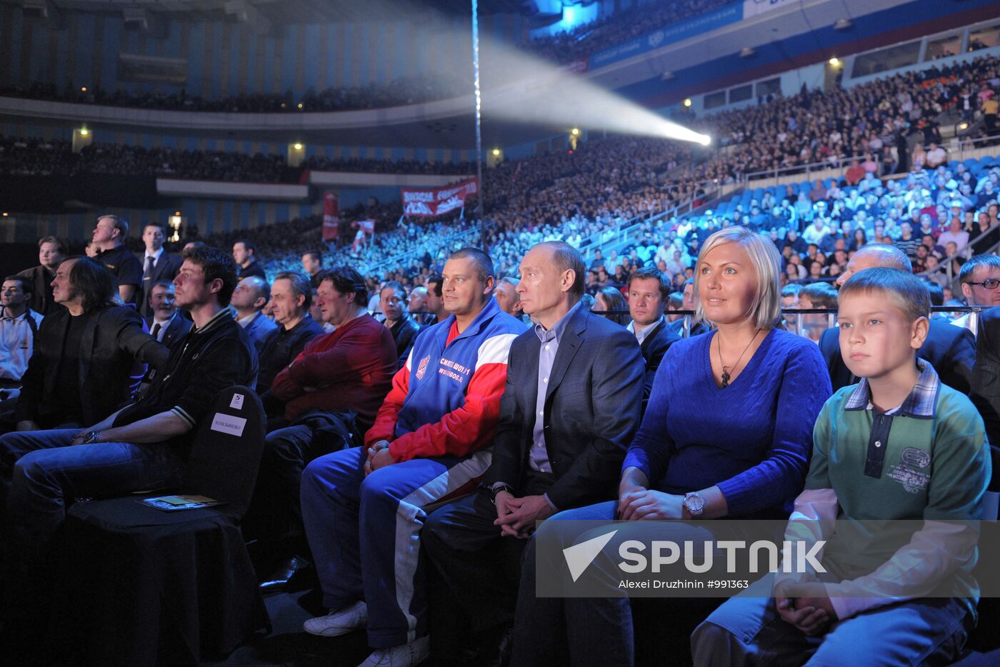 Vladimir Putin attends M-1 Global mixed martial arts competition